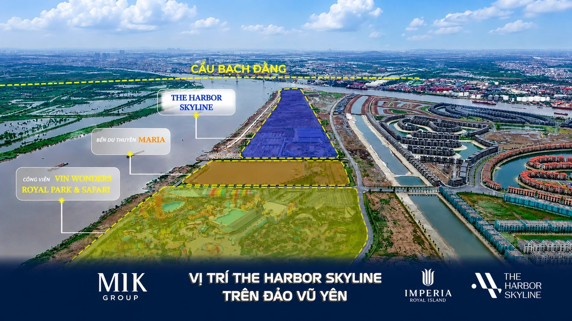 Vị trí dự án The Harbor Skyline trên đảo Vũ Yên