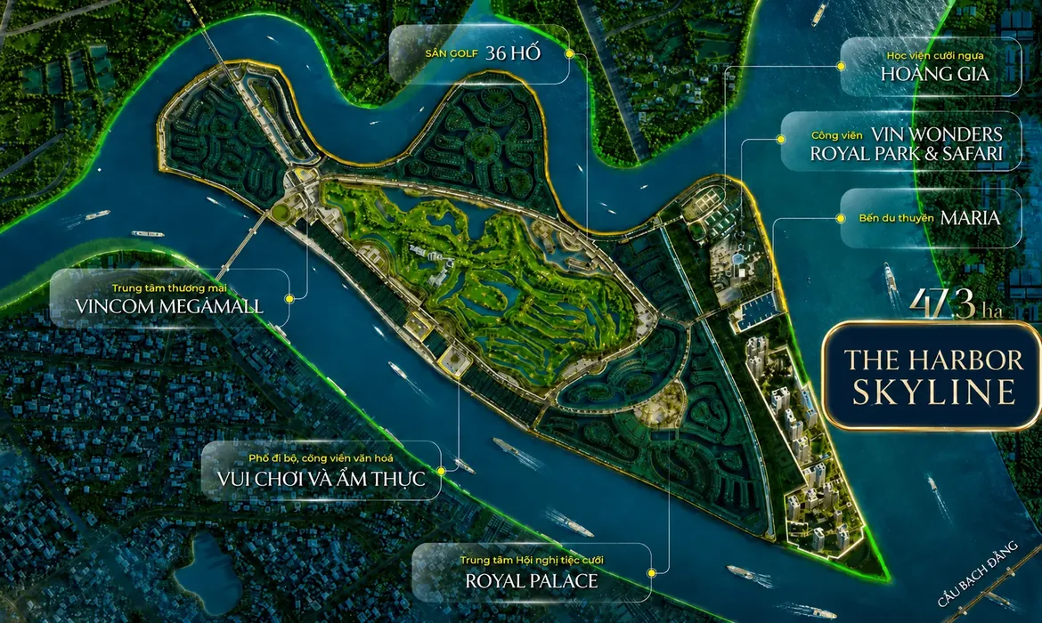 Cư dân The Harbor Skyline dễ dàng kết nối tới tiện ích tại Vinhomes Royal Island