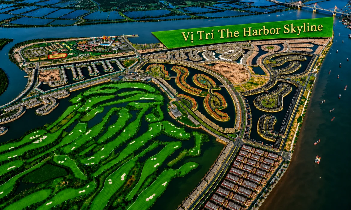 Vị trí The Harbor Skyline Vũ Yên nằm trực diện dòng sông Bạch Đằng