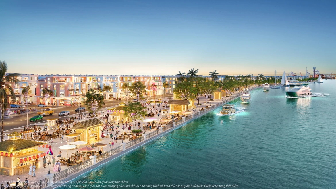 Phố đi bộ ven sông dài 3 km The Harbor Skyline Vũ Yên