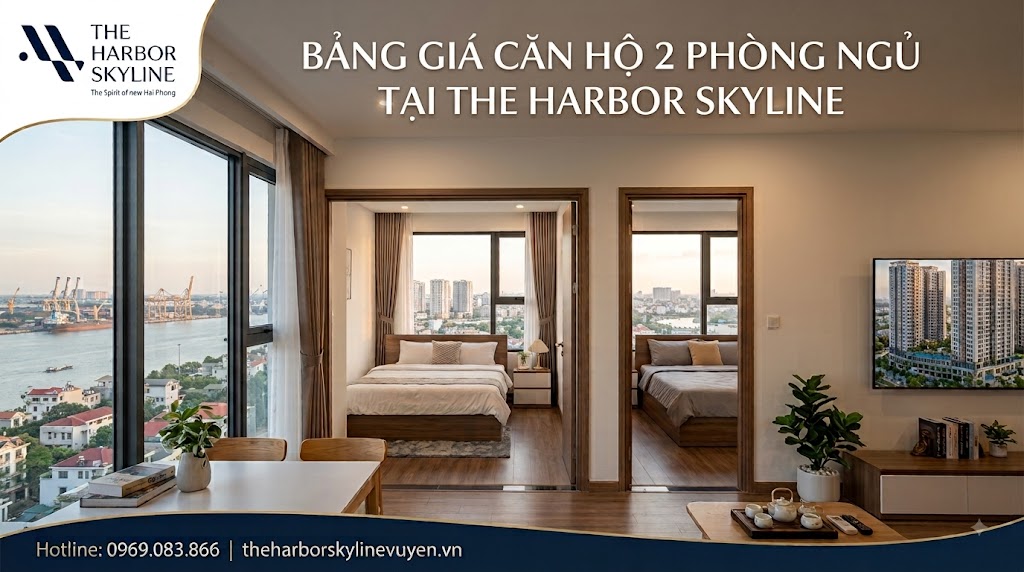 Giá căn hộ 2 phòng ngủ tại The Harbor Skyline