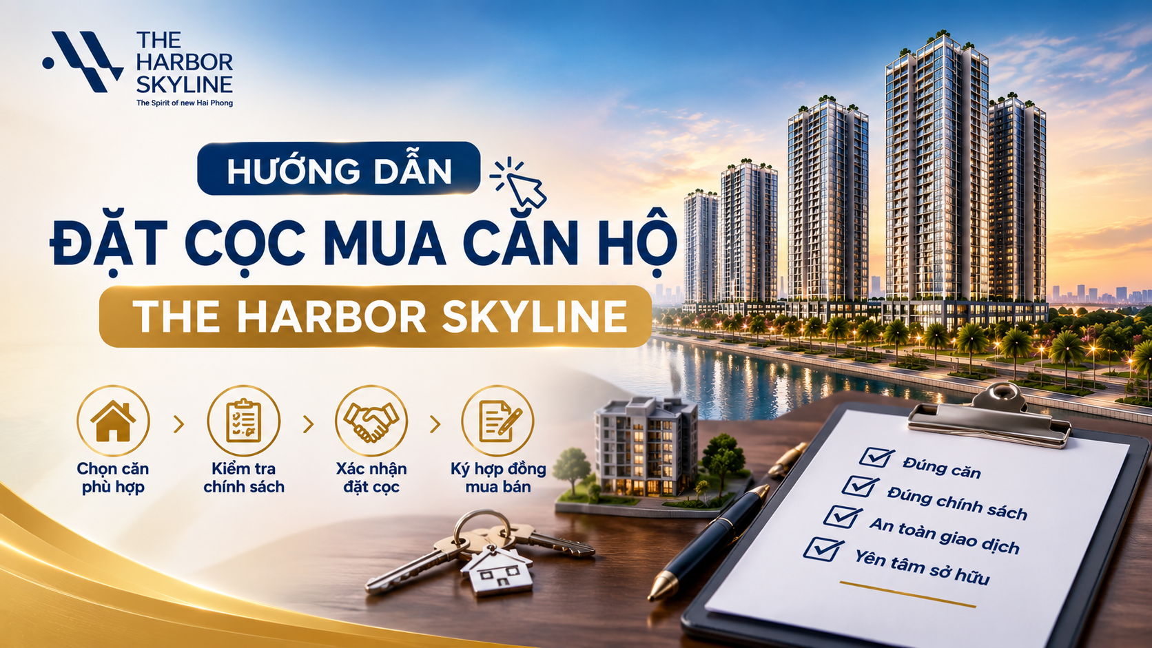 Hướng dẫn đặt cọc mua căn hộ The Harbor Skyline