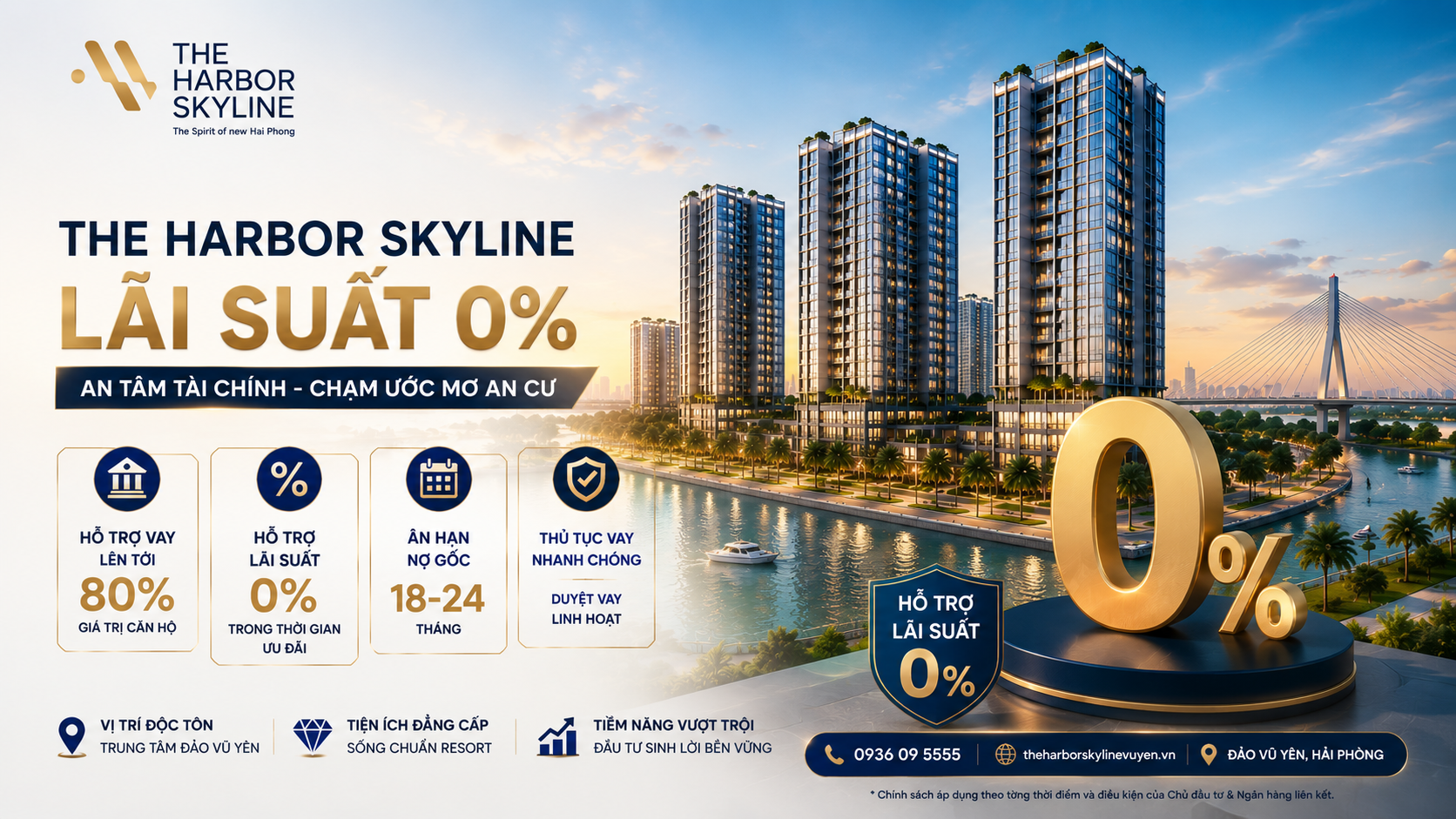 The Harbor Skyline hỗ trợ lãi suất 0% như thế nào?