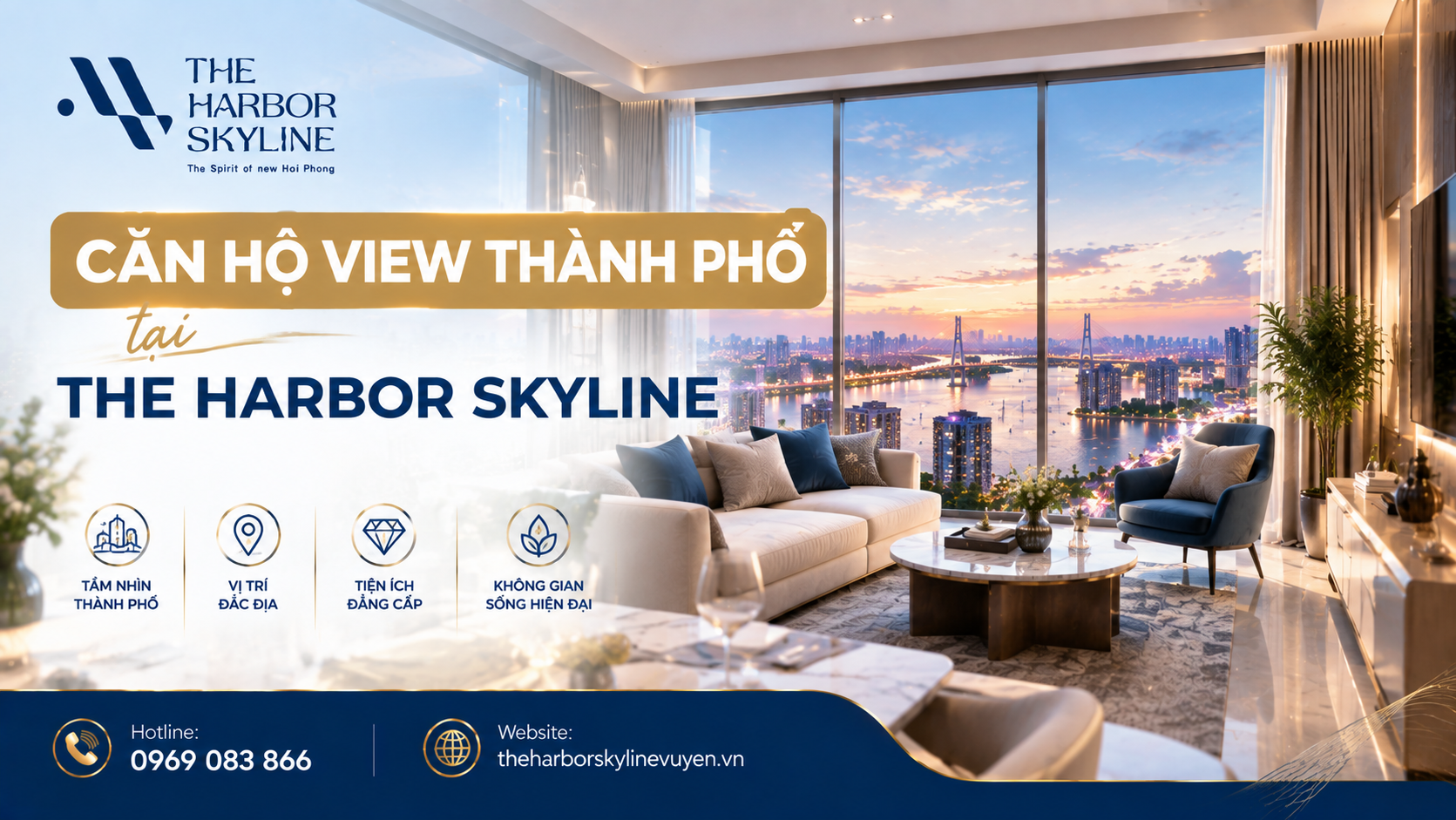 Căn hộ view thành phố tại The Harbor Skyline