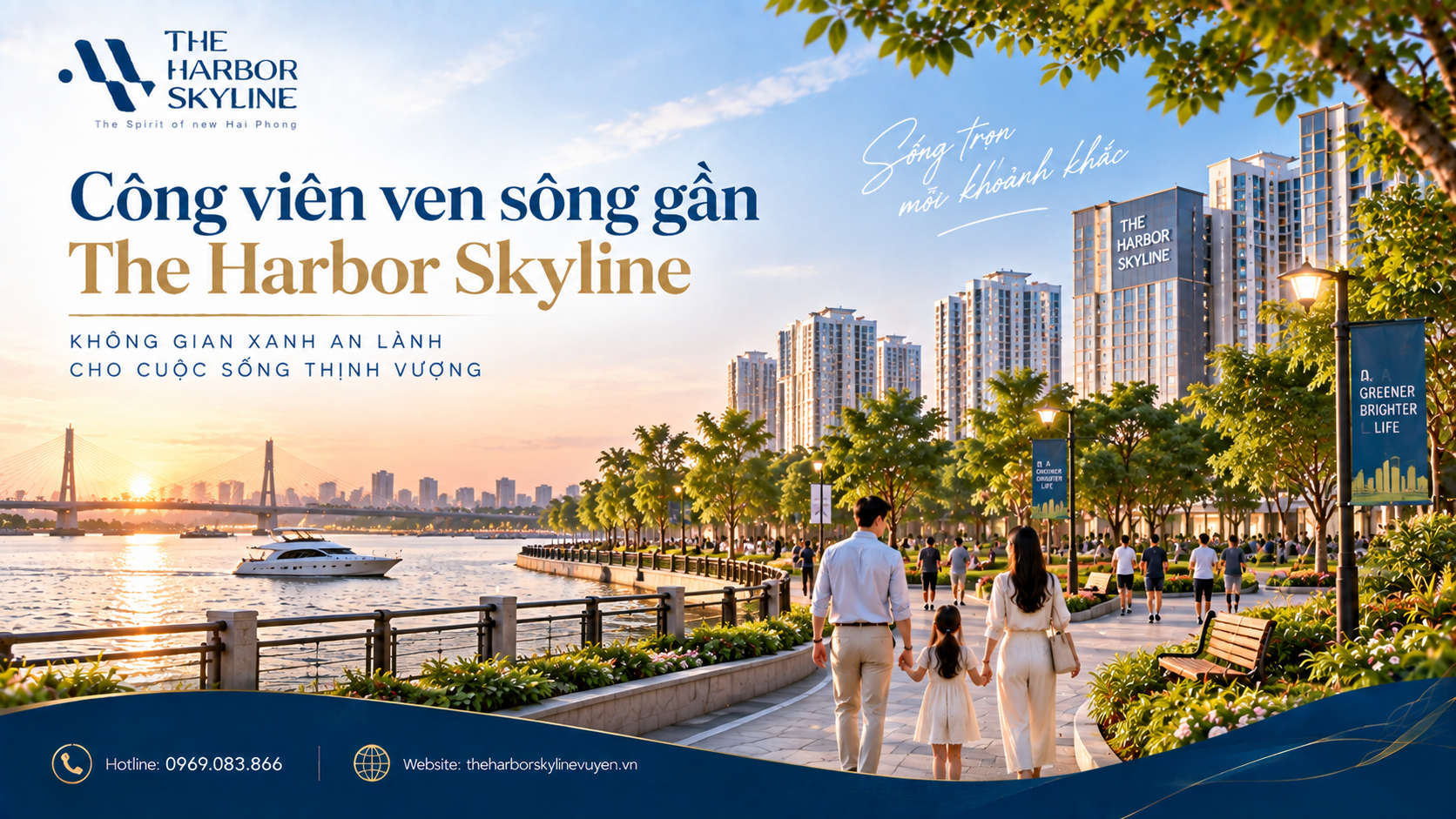 Công viên ven sông gần The Harbor Skyline