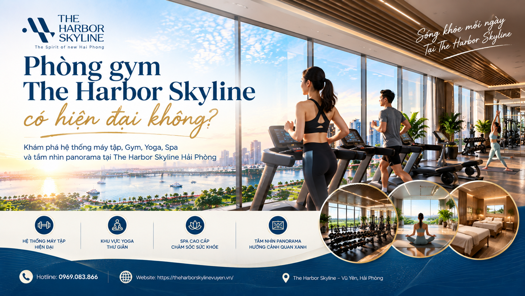 Phòng gym The Harbor Skyline có hiện đại không?