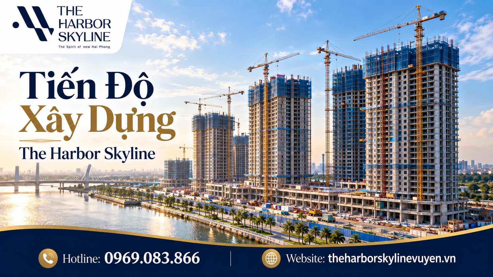 So sánh tiến độ xây dựng The Harbor Skyline