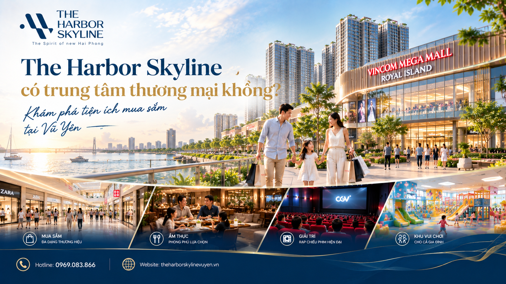The Harbor Skyline có trung tâm thương mại không?
